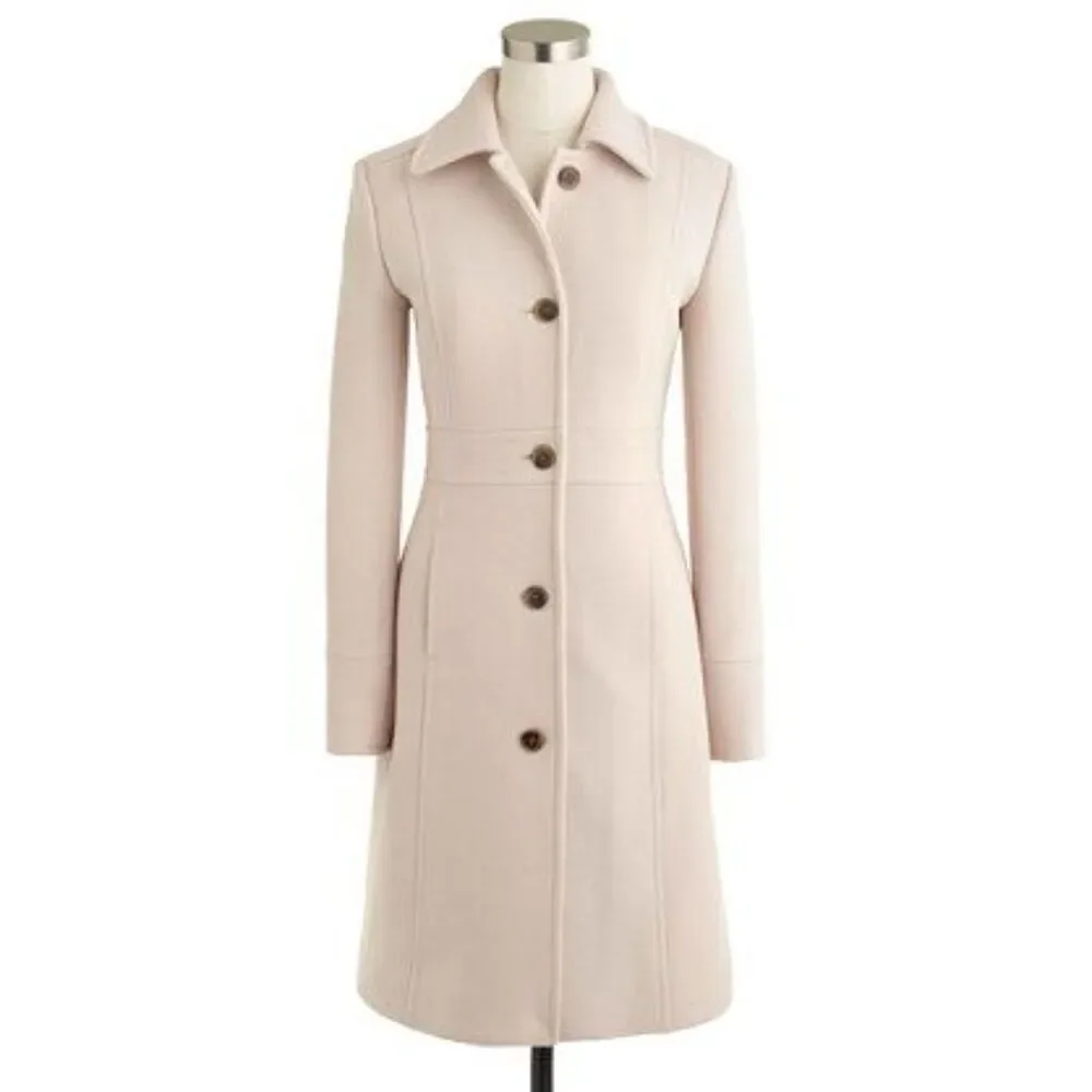 J.Crew Italian Double Cloth Wool Lady Day Coat in Vanilla Size S - Picture 3 of 16